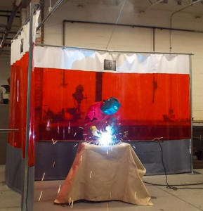 Welding Curtain Cell And Welding Blanket Protection During Arc Welding